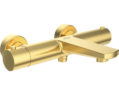 Goldene Badarmatur zur Wandmontage