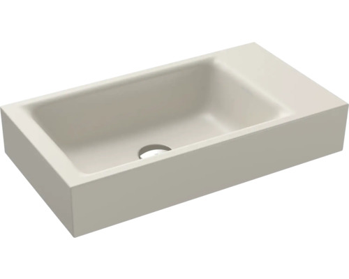 Lavabo KALDEWEI PURO 55 x 30 cm warm grey 10 mat émaillé effet nacré sans trou de robinetterie 901206313668