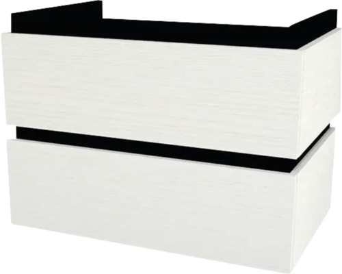 Meuble sous vasque avec 2 tiroirs Devo Viva 2.0 lxhxp 69x51x44 cm structure white décor bois Meuble sous vasque avec 2 tiroirs Devo Viva 2.0 lxhxp 69x51x44 cm structure white décor bois
