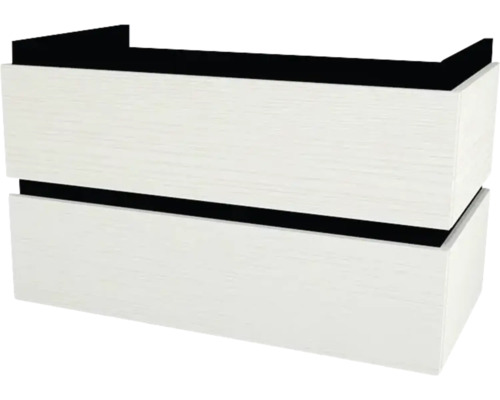 Meuble sous vasque avec 2 tiroirs Devo Viva 2.0 lxhxp 84x51x44 cm structure white décor bois Meuble sous vasque avec 2 tiroirs Devo Viva 2.0 lxhxp 84x51x44 cm structure white décor bois
