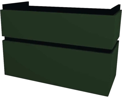 Meuble sous vasque avec 2 tiroirs Devo Viva 2.0 lxhxp 97x51x44 cm conifer green supermat Meuble sous vasque avec 2 tiroirs Devo Viva 2.0 lxhxp 97x51x44 cm conifer green supermat