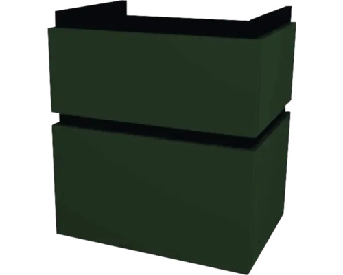 Meuble sous vasque avec 2 tiroirs Devo Viva 2.0 lxhxp 59x66x44 cm conifer green supermat Meuble sous vasque avec 2 tiroirs Devo Viva 2.0 lxhxp 59x66x44 cm conifer green supermat