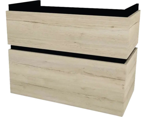 Meuble sous vasque avec 2 tiroirs Devo Viva 2.0 lxhxp 84x66x44 cm oak halifax white Meuble sous vasque avec 2 tiroirs Devo Viva 2.0 lxhxp 84x66x44 cm oak halifax white