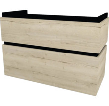 Waschtischunterschrank mit zwei Schubladen und Holzoptik