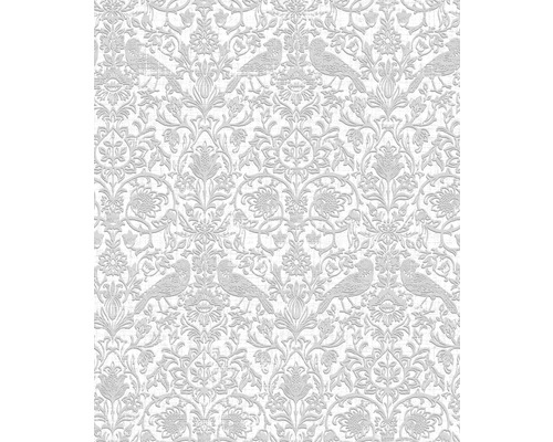 Papier peint intissé 47608 Heritage Floral gris Papier peint à motifs d''oiseaux et de fleurs