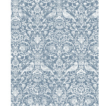 Papier peint avec motif d''oiseaux et de fleurs