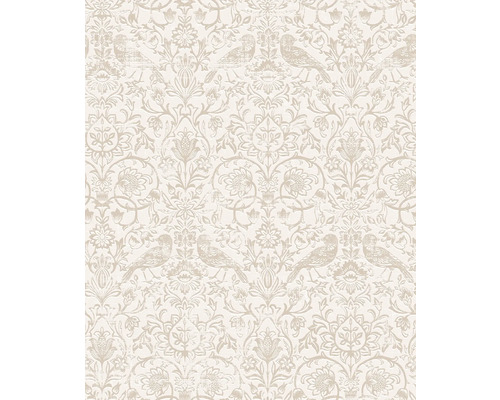 Papier peint intissé 47625 Heritage Floral beige Papier peint avec motif floral et d''oiseaux