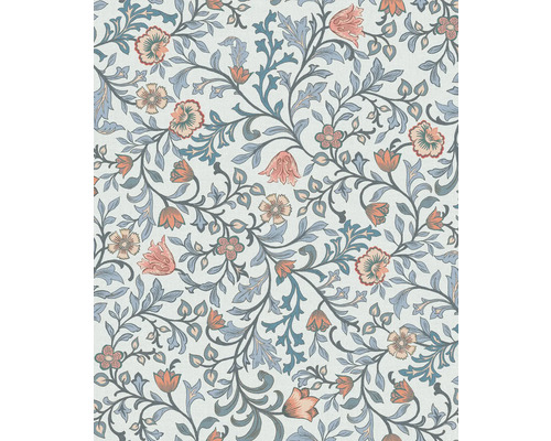 Papier peint intissé 47627 Heritage Floral bleu Papier peint avec fleurs et feuilles