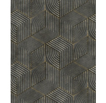 Geometrisches Tapetenmuster mit gerillten Hexagonen und Bögen