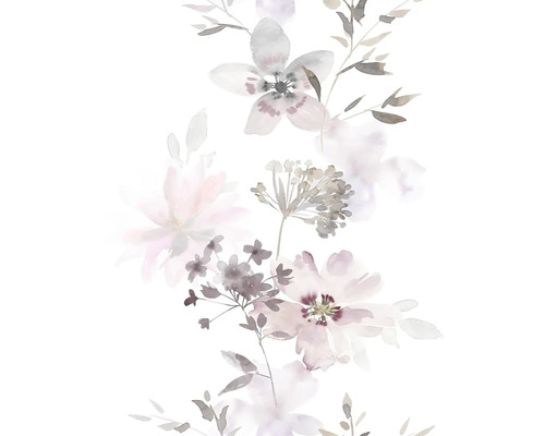 Papier peint intissé 81623 Kylie floral blanc gris