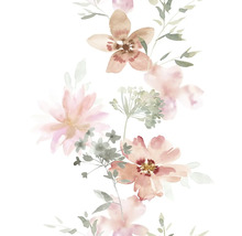 Peinture aquarelle avec motif floral