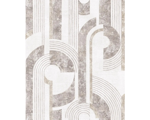 Papier peint intissé 81631 Kylie abstrait beige Papier peint avec des formes géométriques