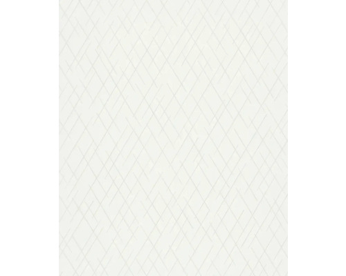 Papier peint intissé 82405 Kylie géométrique blanc Papier peint avec motif de lignes croisées