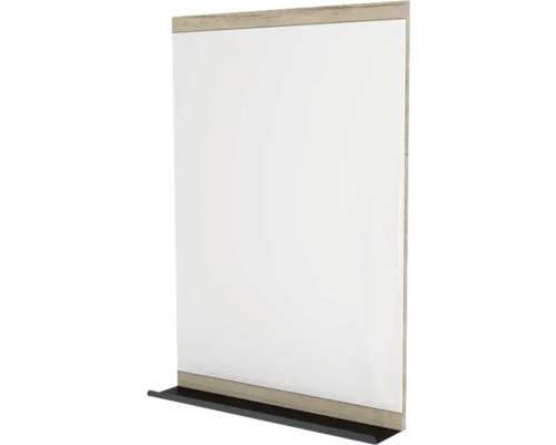 Miroir avec tablette Devo Viva 2.0 lxhxé 60x85x12 cm oak halifax white/black