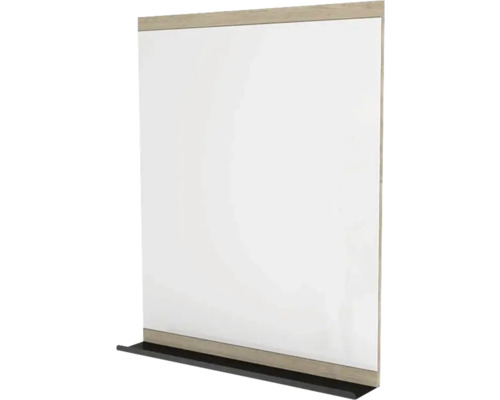 Miroir avec tablette Devo Viva 2.0 lxhxé 70x85x12 cm oak halifax white/black Tableau inscriptible autoportant avec tablette pour stylos