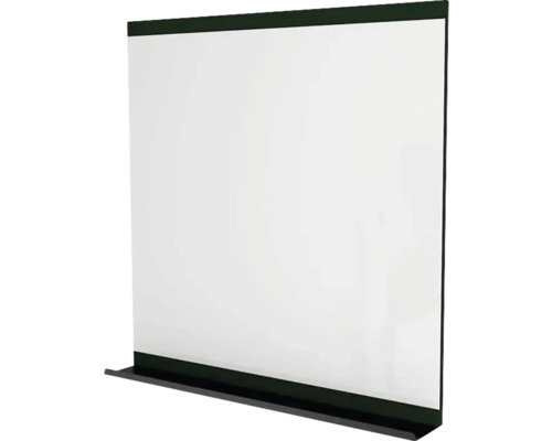 Miroir avec tablette Devo Viva 2.0 lxhxé 85x85x12 cm conifer green supermat/black Écran de projection autoportant pour présentations et cinéma maison