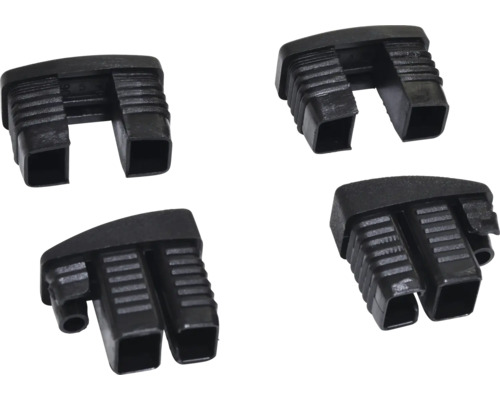 Capuchons de remplacement GARDEN PLACE chaise Lili 12000839 Quatre embouts de tube carré noirs