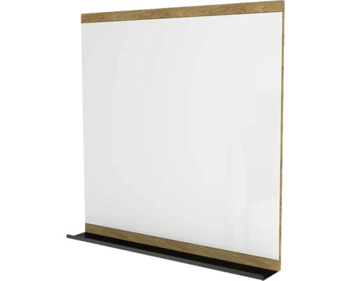 Miroir avec tablette Devo Viva 2.0 lxhxé 85x85x12 cm natural hickory/black