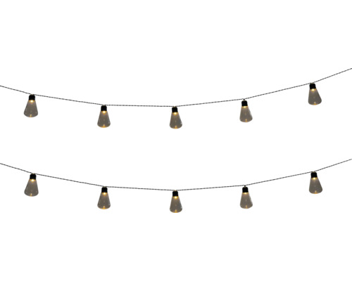 Guirlande lumineuse Lafiora LED 10 ampoules 3,2 m blanc chaud