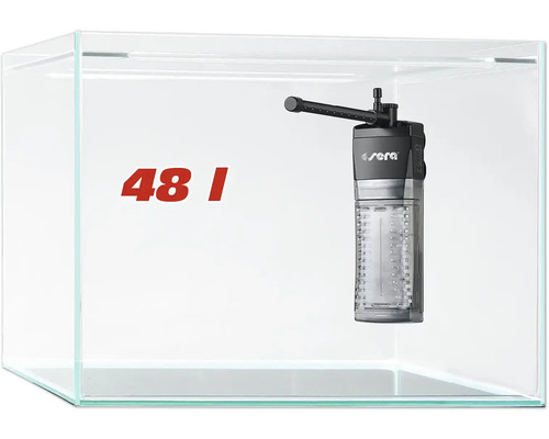 Aquarium Sera Scaper´s Cube 48 l avec filtre intérieur, support en mousse env. 40 x 40 x 30 cm (hauteur)