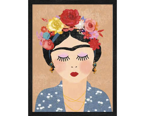Gerahmtes Bild Frida Kahlo II 33x33 cm