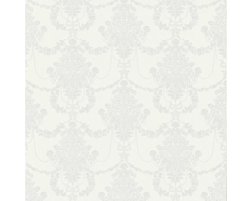 Vliestapete 10287-31; Versailles Ornament weiß Tapete mit floralem Damastmuster