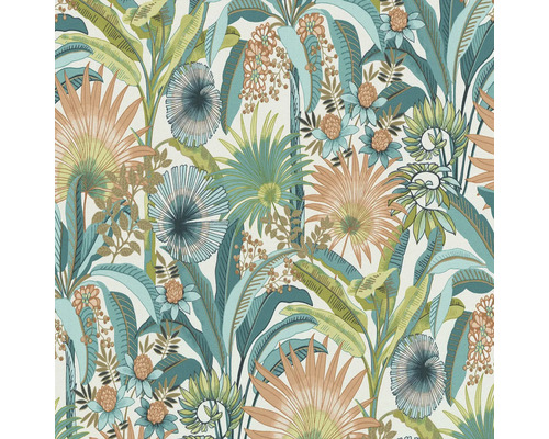 Papier peint intissé 10390-18 Martinique floral blanc