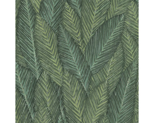 Papier peint intissé 10391-07 Martinique feuilles vert foncé Papier peint avec motif de feuilles