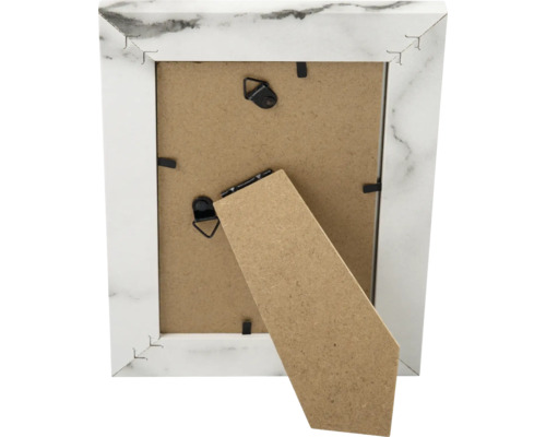 Rückseite eines Bilderrahmens mit Marmoroptik