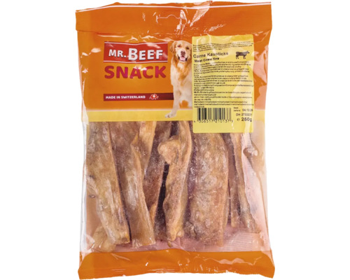 En-cas pour chiens, Mr. Beef Carne sticks à mâcher 250 g friandises à mâcher