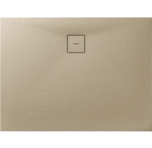 Beige Duschwanne mit quadratischem Ablauf