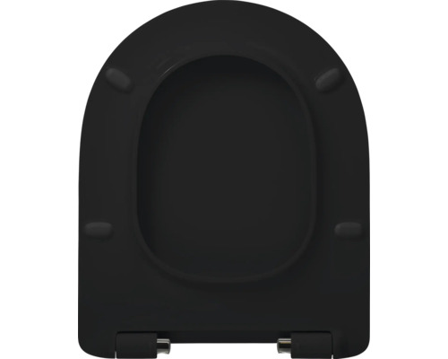 Schwarzer WC Sitz mit Absenkautomatik