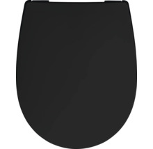 REIKA WC-Sitz MINO schwarz matt Scharniere Edelstahl schwarz mit Absenkautomatik und Quick&Clean universell passend