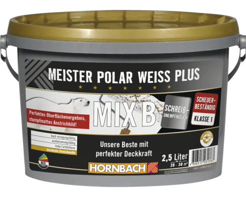 Eimer Meister Polar Weiss Plus Innenfarbe mit 2,5 Liter Inhalt
