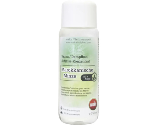 Parfums pour sauna et hammam Weka menthe marocaine Weka concentré pour sauna Menthe Marocaine, bouteille de 250 ml
