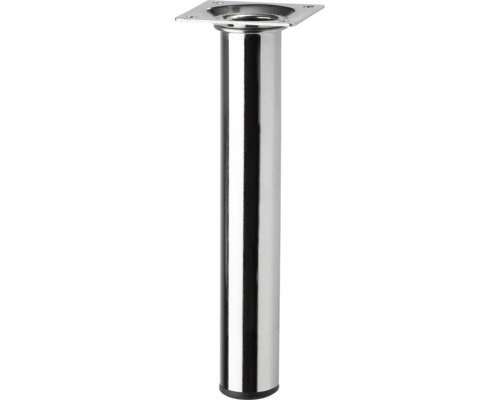 Tarrox Tischbein rund Ø 30 x 100 mm, chrom Möbelfuß aus Metall, rund und eckig