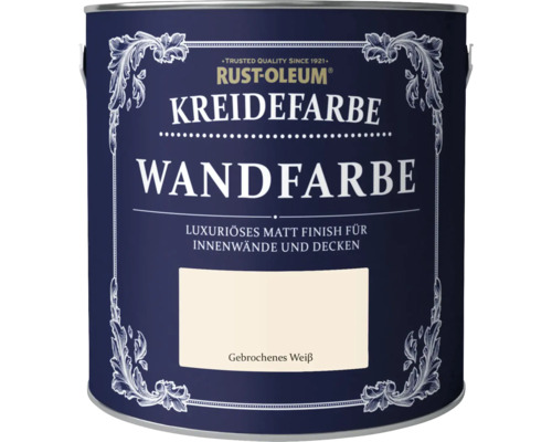Peinture murale Rust-Oleum® Chalky Finish blanc antique 2,5 l Seau de peinture avec peinture à la craie, peinture murale en blanc cassé de Rust-Oleum