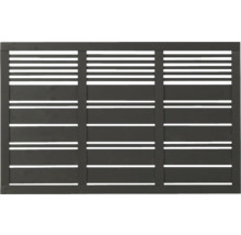 Holzzaun-Element mit horizontalen Lamellen für Garten und Grundstück