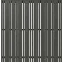 Panneau de confidentialité gris avec lamelles verticales pour le jardin