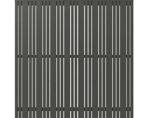 Panneau de confidentialité gris avec lamelles verticales pour le jardin