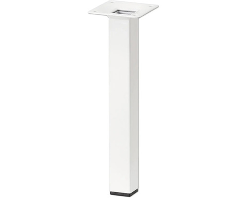 Pied de table Tarrox carré 25 x 25 x 100 mm, blanc