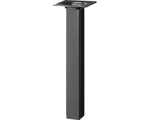 Pied de table Tarrox carré 25 x 25 x 100 mm, noir