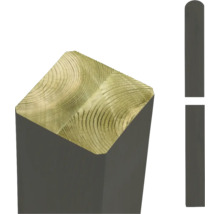 Poteau en bois avec bord arrondi