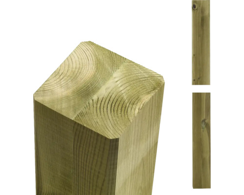 Pfosten PLUS verleimt, gerade 9 x 9 x 298 cm kesseldruckimprägniert Holzpfosten aus Nadelholz
