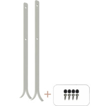Matériel de fixation avec deux supports et vis