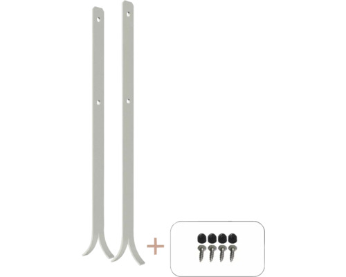 Matériel de fixation avec deux supports et vis
