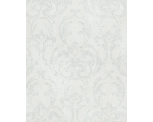 Papier peint intissé 82386 Jackie ornement blanc gris Papier peint à motif floral