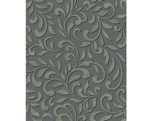 Papier peint intissé 82385 Jackie floral ornement anthracite Papier peint avec motif floral