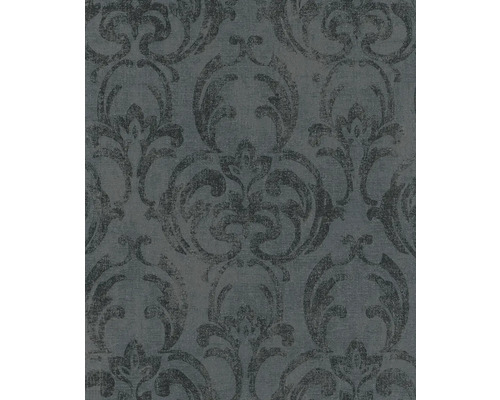 Vliestapete 82391 Jackie Ornament dunkelgrau schwarz Tapete mit Ornamentmuster