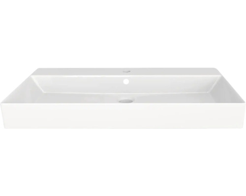 Lavabo standard Devo Viva 2.0 85 x 46 cm blanc avec revêtement UM-SANOVIT85S Vasque à poser rectangulaire en céramique